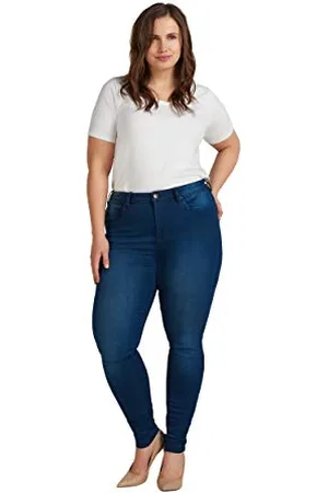 Zizzi Damen Große Größen Amy Jeans Hohe Taille Slim Gr 48W / 78 cm