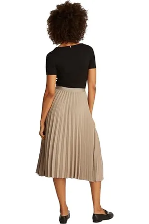 Tommy Hilfiger Damen Rock Fluid Pleated Pull On Midi Faltenrock, , 42