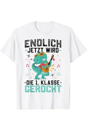 witzige und lustige Sprüche Erste Klasse Wird Gerockt Spruch Geschenk zur Einschulung Di T-Shirt