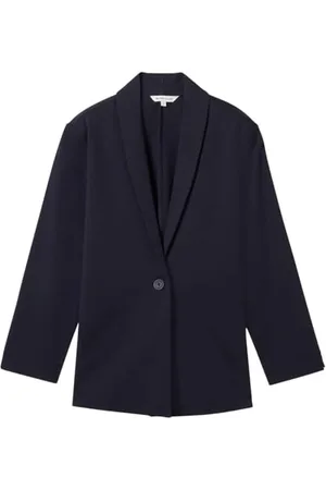 TOM TAILOR Damen Regular Fit Basic Blazer Jacke mit 3/4-Arm, , L