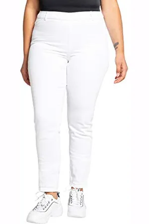 Ulla Popken Damen Jeggings Sienna, Stretch, Gürtelschlaufen Slim Jeans, , 32W / 32L EU