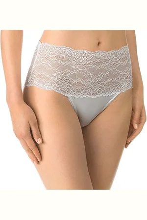 Calida Sensual Secrets Slip Damen, High-Waist, breiter, transparenter Spitzenbund