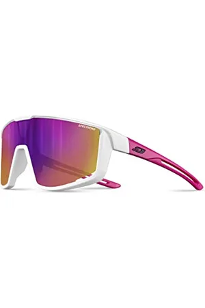 Julbo Unisex Kinder Fury S Sunglasses, Weiß Glänzend/Rosa, Einheitsgröße