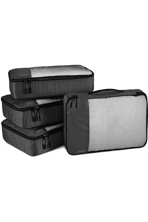 AmazonBasics Packwürfel Set für Koffer, Reise Organizer, Reißverschluss, 4 Stück, 1er-Pack, Mittelgroß