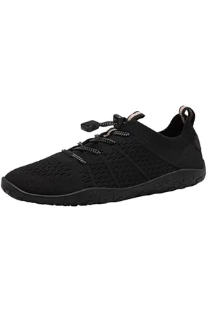 Jana Damen Sneaker flach Elastisch Vegan, (Black), 37 EU