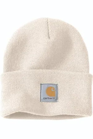 Carhartt Herren, Strickmütze mit Umschlag, Winterweiß, OS
