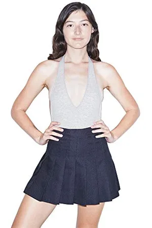 American Apparel Damen Gabardine Tennis Skirt Tennisrock, , Groß