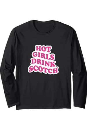 College Heiße Mädchen trinken Scotch Langarmshirt