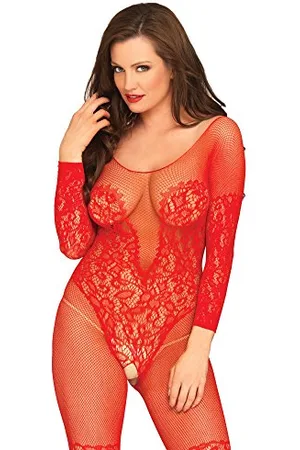 Leg Avenue Damen Vine lace and net Strumpfband, , Einheitsgröße