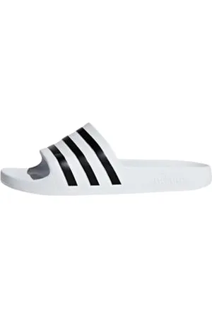 adidas Unisex Adilette Aqua Slides RUTSCHEN, Cloud White/Core Black/Cloud White, 47 EU