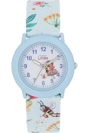 Prinzessin Lillifee Armbanduhr Mädchen Kinder Quarzuhr Analog, mit Textil Armband, , 3 bar Wasserdicht, Kommt in Uhren Geschenk Box, 2037726