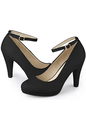 Allegra K Damen Pumps mit runder Zehenpartie und Knöchelriemen 39