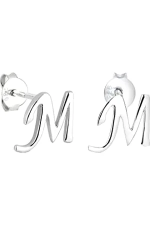 Elli Ohrringe Damen Buchstabe M in 925 Sterling Silber