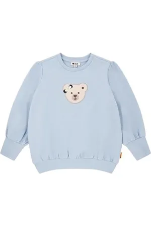 Steiff Sweatshirt EU Größe 116 , Langarm-Sweatshirt, Longsleeve für Kinder, Pullover langärmelig, Babyoberteil, ideales Basic Shirt, bequem und weich, waschmaschinenfest