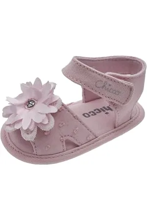 chicco Elegante Babysandalen mit Praktischem Klettverschluss, Babyschuhe 0-24 Monate, Italienisches Design, Rosa, 18 EU
