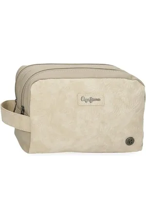 Pepe Jeans Jana, lässige Reisetaschen, blau und , aus Polyester und Kunstlederdetails von Joumma Bags, , Talla única, Doppelter Kulturbeutel