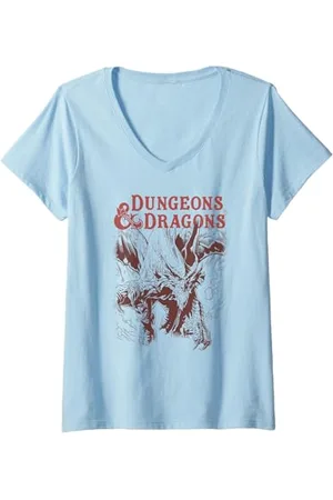 Dungeons & Dragons Damen Striking Dragon T-Shirt mit V-Ausschnitt
