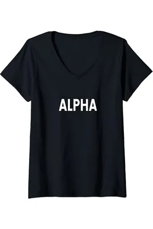 Alpha Industries Damen Alpha T-Shirt mit V-Ausschnitt