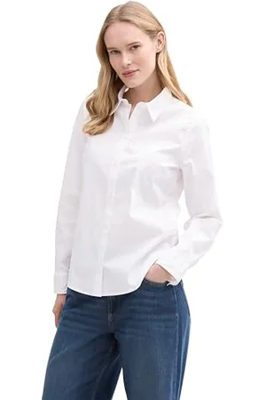 TOM TAILOR Bluse mit Muster, neutral Cut Leaves Design, 32