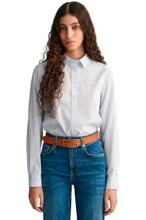 GANT Damen REG POPLIN Stripe Shirt Bluse, , 44