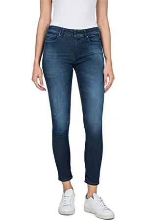 Replay Damen Jeans Luzien Skinny-Fit Hyperflex Cloud mit Stretch, (Blau), 29W / 32L