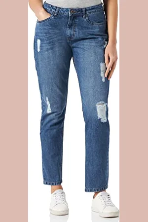 Urban classics Damen Ladies Boyfriend Denim Pants Hose, , 30