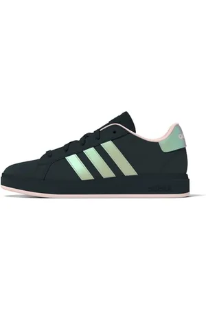 adidas Unisex Grand Court Lifestyle Lace Tennis Shoes Tennisschuhe, AURINK/IRIDES/CLPINK, 34 EU