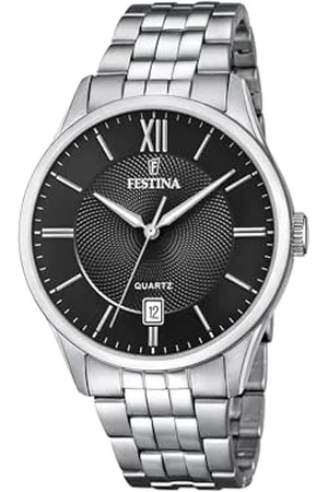 Festina Herren Analog Quarz Uhr mit Edelstahl Armband F20425/3