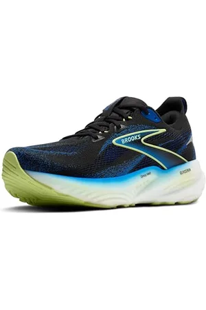Brooks Herren Glycerin 22 Sneaker, Black/Cobalt/Neo Yellow, 45 EU