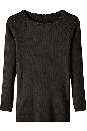 NAME IT Baby-Mädchen NMFKAB LS TOP NOOS Langarmshirt, Black, 116