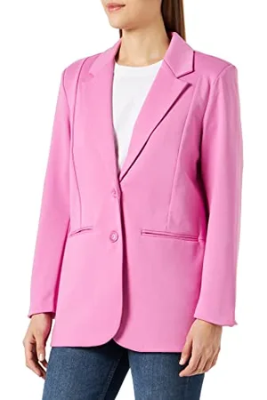Ichi IHKATE SUS OVERSIZE BL Damen Blazer Longblazer Jacke Long-Blazer mit Knöpfen Stretch und Reverskragen, Größe:M, Farbe: