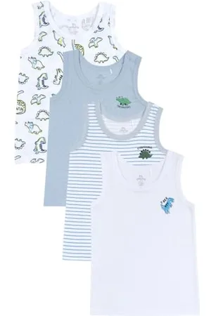 chicco Kinder Unterhemden, Set Aus 4 Unterhemden 100% Baumwolle, Kinderkleidung, Designed in Italy