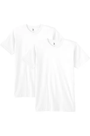 American Apparel Unisex-Erwachsene Fine Jersey Crewneck Short Sleeve, 2-Pack T-Shirt, , X-Large