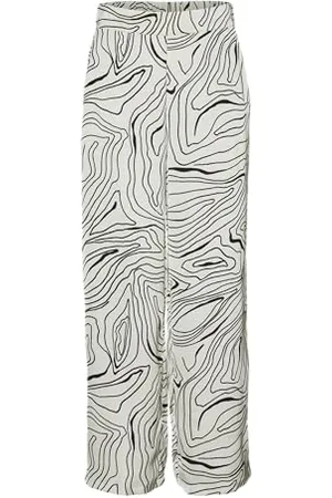 VERO MODA Damen Vmrobin Mw Wide Pants WVN Exp Btq Ga Stoffhose, , XS