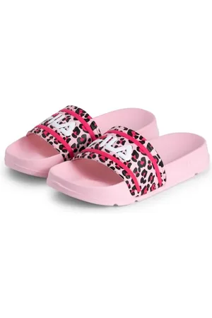 Fila Morro Bay P Slipper Kids Slide Sandal, Pink-a-Boo-Leopard, 29 EU