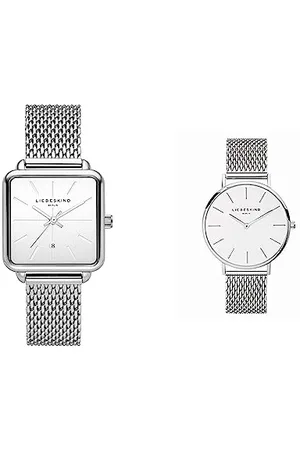 liebeskind Damen Analog Quarz Armbanduhr mit Edelstahlarmband LT-0150-MQ & Unisex Erwachsene Armbanduhr Analog Quarz Edelstahl LT-0153-MQ