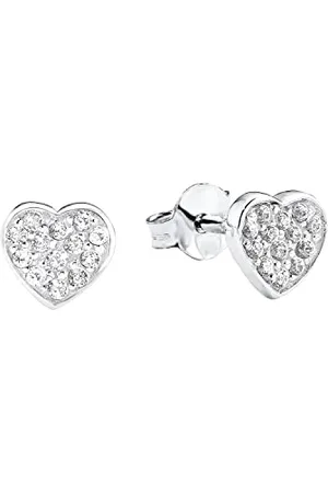 QS by s.Oliver S. Oliver Ohrringe für Mädchen, Zirkonia / 925 Sterling , Rhodiniert