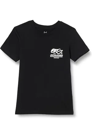 JACK&JONES JUNIOR Jungen JORARUBA Tee SS Crew Neck 2 FST JNR T-Shirt, Black, 128 cm