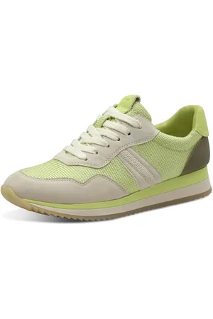 Jana Damen Sneaker flach Low Top Vegan, Grün , 40 EU