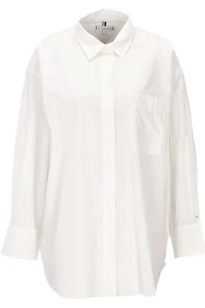 Tommy Hilfiger Damen CO Voile LS Button DOWN Shirt WW0WW45236 L/S Blusen, , XS-S