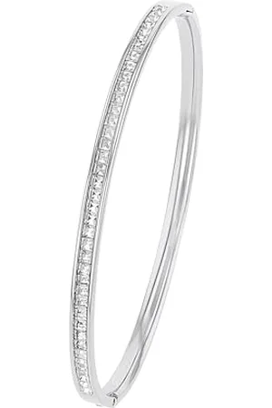 QS by s.Oliver Armreif für Damen mit Kristallen von Swarovski, Edelstahl
