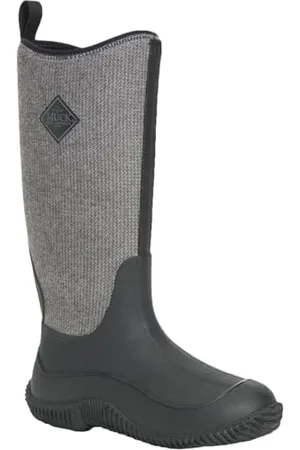 Muck Damen Hale Gummistiefel, Schwarz W Fuzzy Fischgrätenmuster, 43 EU