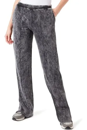 Koton Women Washed Effect Sweatpants Straight Wide Leg Pockets