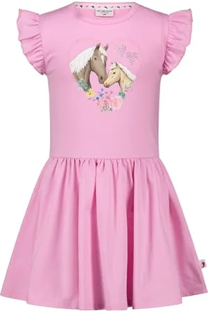 Salt & Pepper BY KIDS PARK Female Girls Dress Stone Print Horses Kinderkleid, , 116 EU