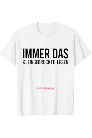 witzige und lustige Sprüche Schwangerschaftsverkündung Spruch Immer Das Kleingedruckte L T-Shirt