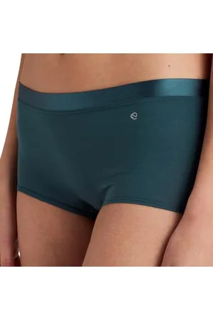 Calida Cate Panty Damen, Regular Cut, Flacher Bund mit Satinblende, aus 100% Supima-Baumwolle