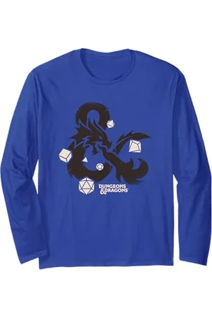 Dungeons & Dragons Ampersand White Rolling Dice Langarmshirt