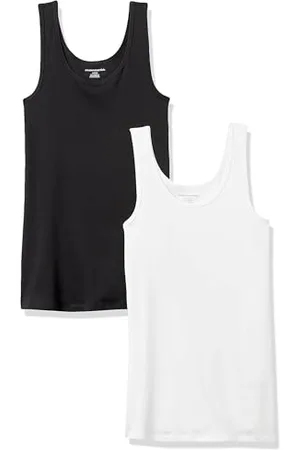 Amazon Damen Tanktop schlanke Passform, 2er-Pack, , L