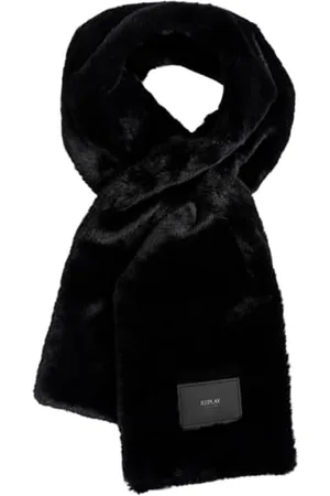 Replay Damen Schal aus Kunstfell, Schwarz (Black 0098), Onesize