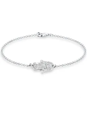 Elli Armband Damen Hamsa Hand mit Kristallen in 925 Sterling